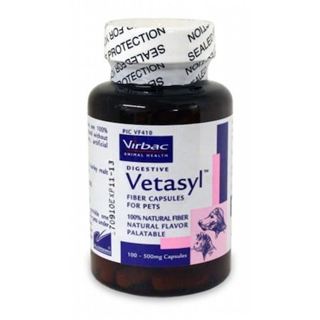 Pet Fulfillment Pet Fulfillment 015VRB01-100 Vetasyl&trade Fiber Supplement for Pets 500 mg x 100 Capsules 015VRB01-100